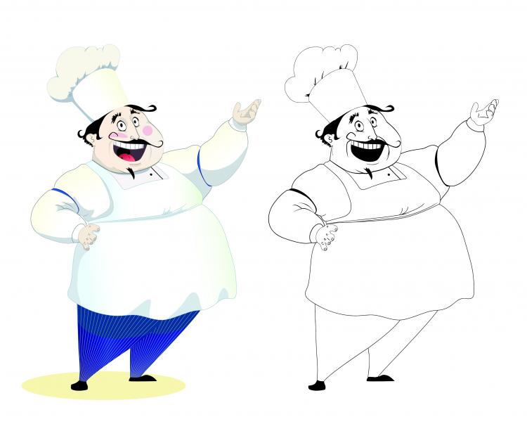 free vector Cartoon characters chef 08 vector